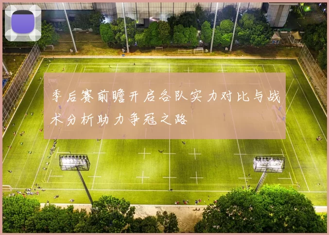 季后赛前瞻开启各队实力对比与战术分析助力争冠之路